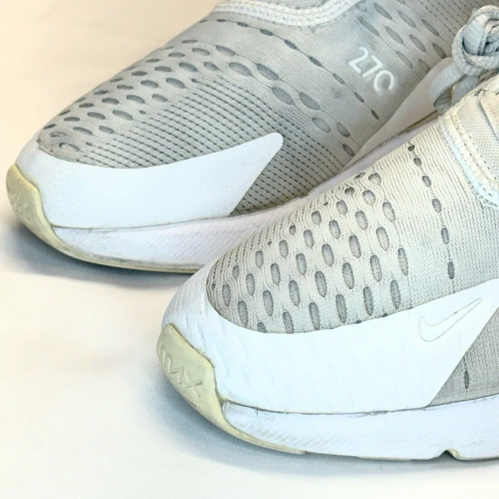 Nike Air Max‎ 270 Triple White Kids 5.5Y Womens 7 Sneakers 943345-103